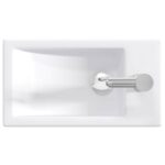 vidaXL Umývadlo do kúpeľne Chróm 45,5 x 25,5 x 13 cm Kov – Obrázok 7