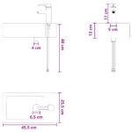 vidaXL Umývadlo do kúpeľne Chróm 45,5 x 25,5 x 13 cm Kov – Obrázok 9