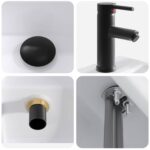 vidaXL Umývadlo do kúpeľne Matná čierna 45,5 x 25,5 x 13 cm Kov – Obrázok 8