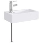 vidaXL Umývadlo do kúpeľne Chróm 45,5 x 25,5 x 13 cm Kov – Obrázok 2