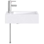 vidaXL Umývadlo do kúpeľne Chróm 45,5 x 25,5 x 13 cm Kov – Obrázok 4