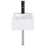vidaXL Umývadlo do kúpeľne Matná čierna 45,5 x 25,5 x 13 cm Kov – Obrázok 5