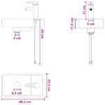 vidaXL Umývadlo do kúpeľne Chróm 40,5 x 22,5 x 11,5 cm Kov – Obrázok 9