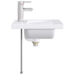 vidaXL Umývadlo do kúpeľne Chróm 42 x 40 x 16,5 cm Kov – Obrázok 5