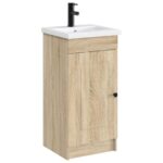 vidaXL Umývadlo do kúpeľne Matná čierna 42 x 40 x 16,5 cm Kov – Obrázok 3