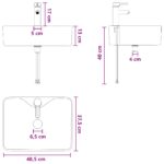 vidaXL Umývadlo do kúpeľne Chróm 48,5 x 37,5 x 13 cm Kov – Obrázok 9