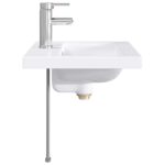 vidaXL Umývadlo do kúpeľne Chróm 61 x 40 x 16,5 cm Kov – Obrázok 5