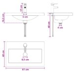 vidaXL Umývadlo do kúpeľne Chróm 61 x 40 x 16,5 cm Kov – Obrázok 9