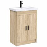 vidaXL Umývadlo do kúpeľne Matná čierna 61 x 40 x 16,5 cm Kov – Obrázok 2