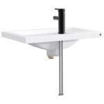 vidaXL Umývadlo do kúpeľne Matná čierna 61 x 40 x 16,5 cm Kov – Obrázok 5