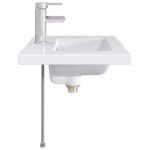 vidaXL Umývadlo do kúpeľne Chróm 81 x 40 x 17,5 cm Kov – Obrázok 5