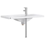 vidaXL Umývadlo do kúpeľne Chróm 81 x 40 x 17,5 cm Kov – Obrázok 6
