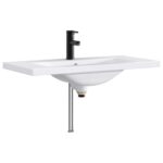 vidaXL Umývadlo do kúpeľne Matná čierna 81 x 40 x 17,5 cm Kov – Obrázok 2