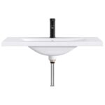 vidaXL Umývadlo do kúpeľne Matná čierna 81 x 40 x 17,5 cm Kov – Obrázok 4