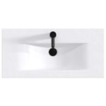 vidaXL Umývadlo do kúpeľne Matná čierna 81 x 40 x 17,5 cm Kov – Obrázok 7