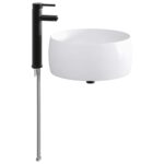 vidaXL Umývadlo do kúpeľne Matná čierna 38,5 x 38,5 x 16 cm Kov – Obrázok 2