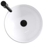 vidaXL Umývadlo do kúpeľne Matná čierna 38,5 x 38,5 x 16 cm Kov – Obrázok 7