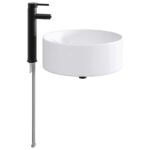 vidaXL Umývadlo do kúpeľne Matná čierna 40,5 x 40,5 x 15,5 cm Kov – Obrázok 2