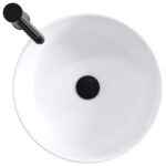 vidaXL Umývadlo do kúpeľne Matná čierna 40,5 x 40,5 x 15,5 cm Kov – Obrázok 7