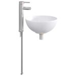 vidaXL Umývadlo do kúpeľne Chróm 32 x 32 x 13 cm Kov – Obrázok 2