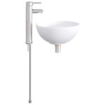 vidaXL Umývadlo do kúpeľne Chróm 32 x 32 x 13 cm Kov – Obrázok 5