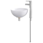 vidaXL Umývadlo do kúpeľne Chróm 32 x 32 x 13 cm Kov – Obrázok 6