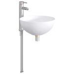 vidaXL Umývadlo do kúpeľne Chróm 35,5 x 35,5 x 14,5 cm Kov – Obrázok 4