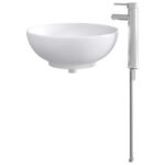 vidaXL Umývadlo do kúpeľne Chróm 44 x 44 x 16 cm Kov – Obrázok 6