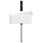 vidaXL Umývadlo do kúpeľne Matná čierna 36,5 x 36,5 x 13 cm Kov – Obrázok 5
