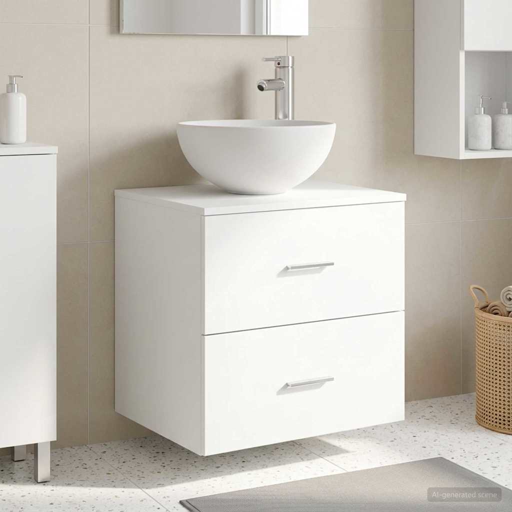 890254_1.jpg vidaXL Umývadlo s nástennou montážou Biela 49,5 x 35 x 63 cm – Obrázok 1
