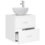 vidaXL Umývadlo s nástennou montážou Biela 49,5 x 35 x 63 cm – Obrázok 3