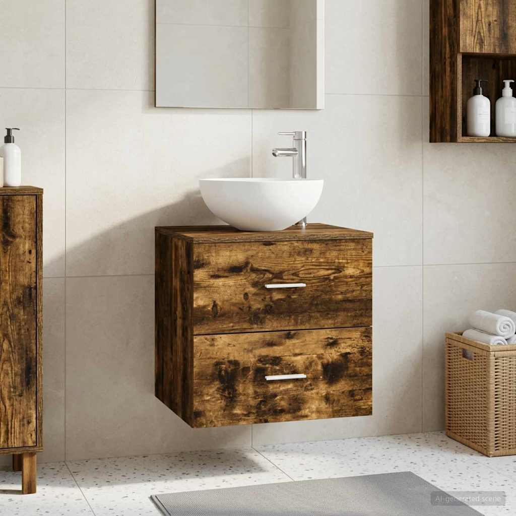 890258_1.jpg vidaXL Umývadlo s nástennou montážou Dymový dub 49,5 x 35 x 63 cm – Obrázok 1