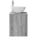 vidaXL Umývadlo s nástennou montážou Sivý Sonoma 49,5 x 35 x 63 cm – Obrázok 4