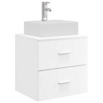 vidaXL Nástenná umývadlová skrinka Biela 49,5 x 41 x 62,5 cm – Obrázok 2