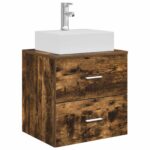 vidaXL Nástenná umývadlová skrinka Dymový dub 49,5 x 41 x 62,5 cm – Obrázok 2