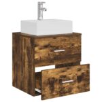 vidaXL Nástenná umývadlová skrinka Dymový dub 49,5 x 41 x 62,5 cm – Obrázok 3