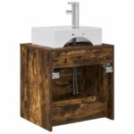 vidaXL Nástenná umývadlová skrinka Dymový dub 49,5 x 41 x 62,5 cm – Obrázok 5