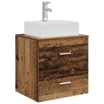 vidaXL Nástenná umývadlová skrinka Staré drevo 49,5 x 41 x 62,5 cm – Obrázok 2