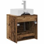 vidaXL Nástenná umývadlová skrinka Staré drevo 49,5 x 41 x 62,5 cm – Obrázok 5