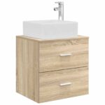 vidaXL Nástenná umývadlová skrinka Dub sonoma 53 x 34,5 x 63 cm – Obrázok 2