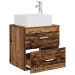 vidaXL Nástenná umývadlová skrinka Staré drevo 53 x 34,5 x 63 cm – Obrázok 3