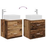 vidaXL Nástenná umývadlová skrinka Staré drevo 53 x 34,5 x 63 cm – Obrázok 8