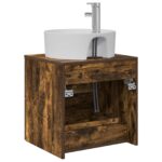 vidaXL Nástenná umývadlová skrinka Dymový dub 49,5 x 44,5 x 65 cm – Obrázok 5