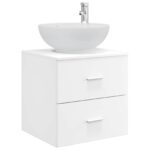 vidaXL Nástenná umývadlová skrinka Biela 49,5 x 44,5 x 66,5 cm – Obrázok 2