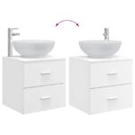 vidaXL Nástenná umývadlová skrinka Biela 49,5 x 44,5 x 66,5 cm – Obrázok 8