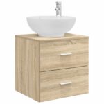 vidaXL Nástenná umývadlová skrinka Dub sonoma 49,5 x 44,5 x 66,5 cm – Obrázok 2