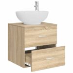 vidaXL Nástenná umývadlová skrinka Dub sonoma 49,5 x 44,5 x 66,5 cm – Obrázok 3