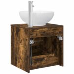 vidaXL Nástenná umývadlová skrinka Dymový dub 49,5 x 44,5 x 66,5 cm – Obrázok 5