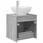 vidaXL Nástenná umývadlová skrinka Sivý Sonoma 49,5 x 44,5 x 66,5 cm – Obrázok 5