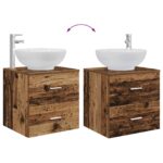 vidaXL Nástenná umývadlová skrinka Staré drevo 49,5 x 44,5 x 66,5 cm – Obrázok 8